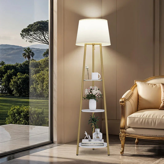 Aroa Tripod Etagere Floor Lamp