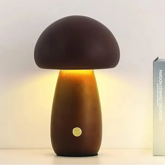 Iric Wooden Mushroom Table Lamp